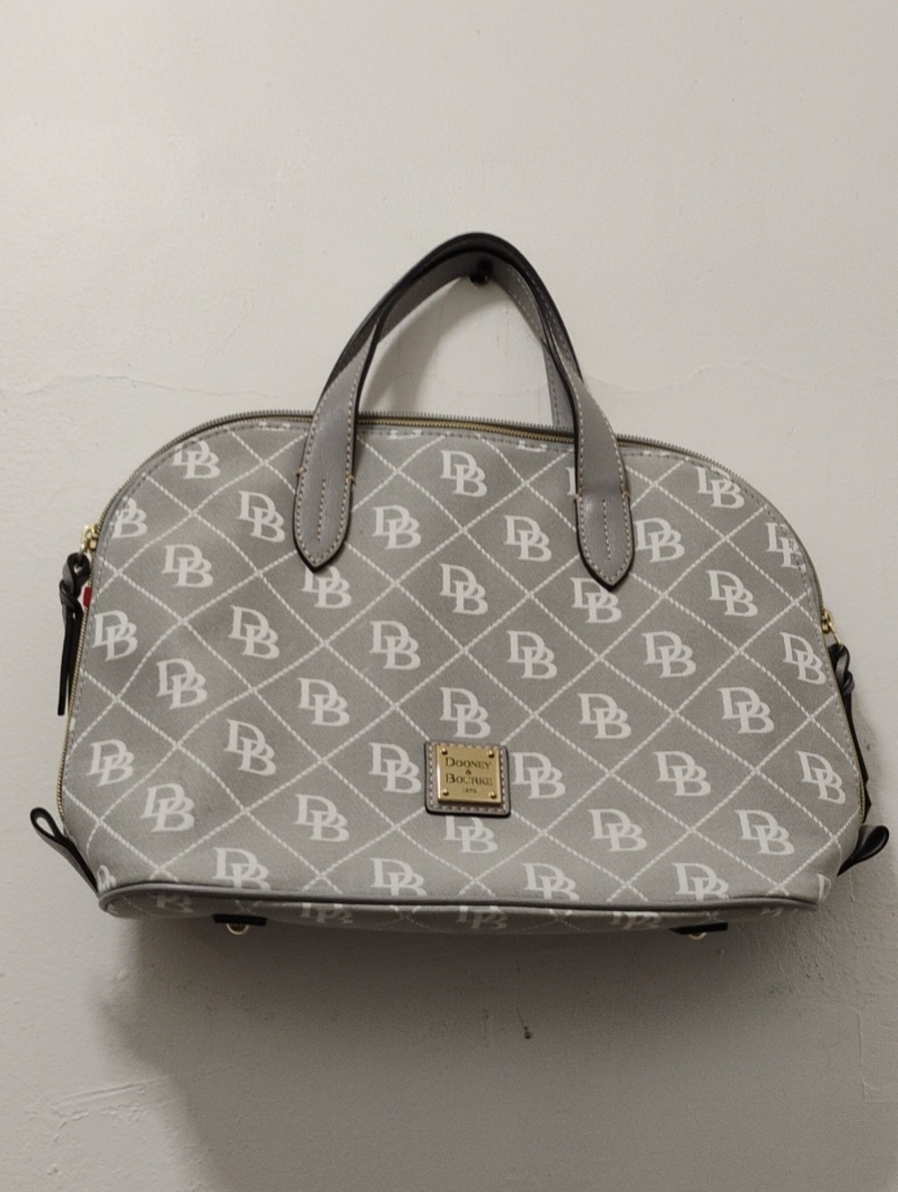 Dooney & Bourke Gray Signature Dome Satchel